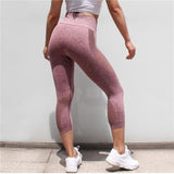 Warrior Girl Tummy Control Mesh Push Up Capri Leggings