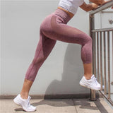 Warrior Girl Tummy Control Mesh Push Up Capri Leggings