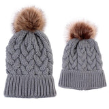 Mother Daughter Knitted Beanie - 4 colors