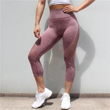 Warrior Girl Tummy Control Mesh Push Up Capri Leggings