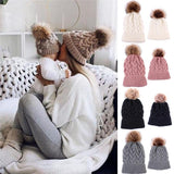 Mother Daughter Knitted Beanie - 4 colors