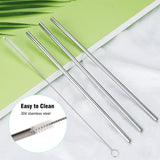 Green Stainless Steel Drinking Straws - Multicolor