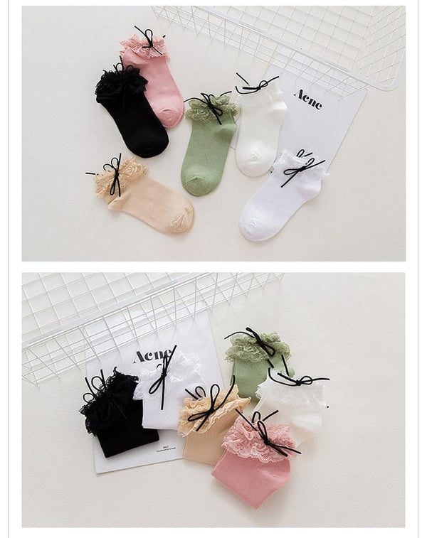 Retro Lace Socks - 14 colors