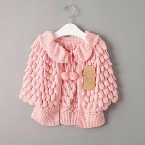 Fluffy Pompom Cardigan