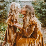 Velvet Charm Mother Daughter Dress - Mom