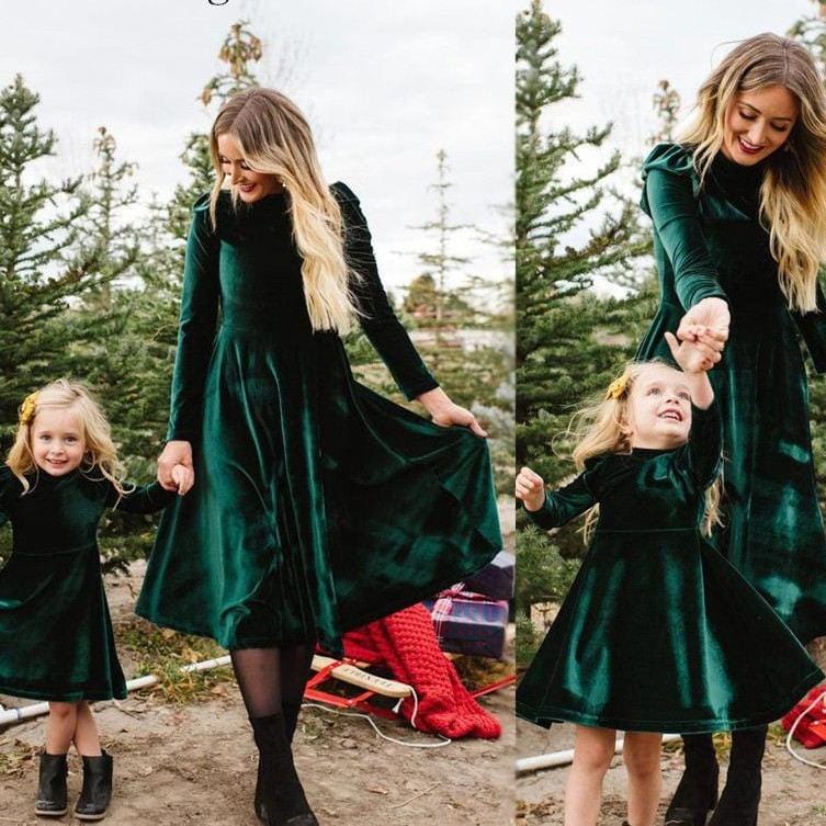 Velvet Charm Mother Daughter Dress - Daughter