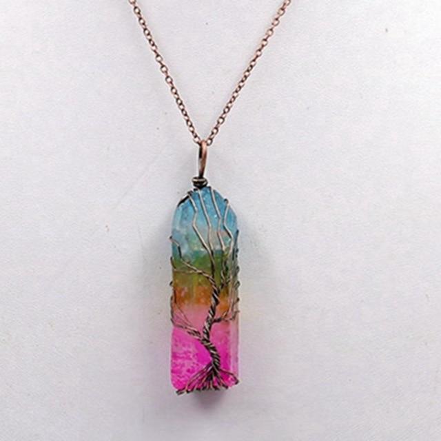 Chakra Quartz Necklace