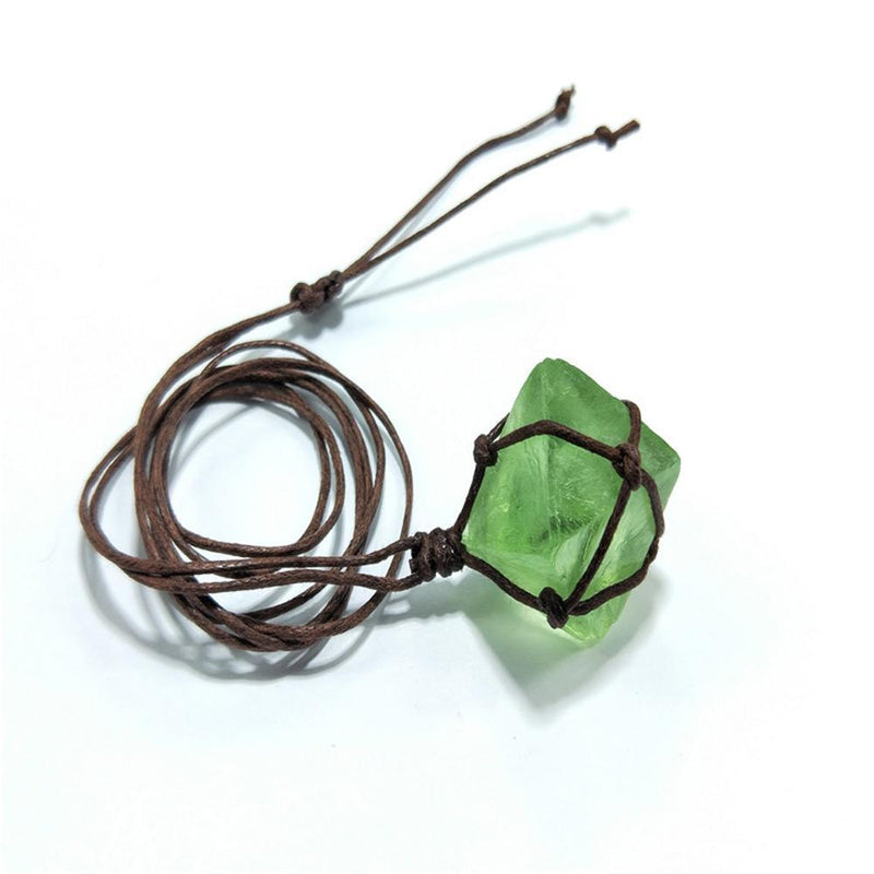 Fluorite Emerald Crystal Pendant