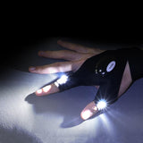 Handsfree Fingerless LED Flashlight Gloves