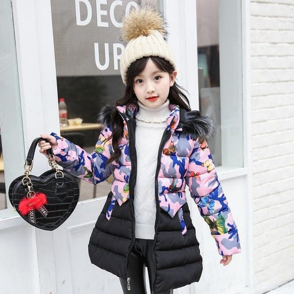 Pattern Parka Jacket