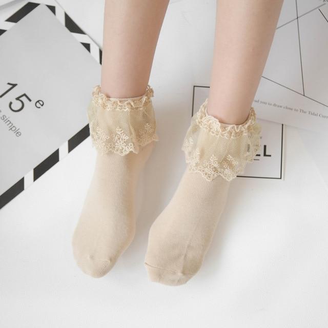 Retro Lace Socks - 14 colors