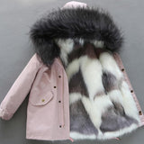 Fuzzy Cozy Parka Coat - Spotted