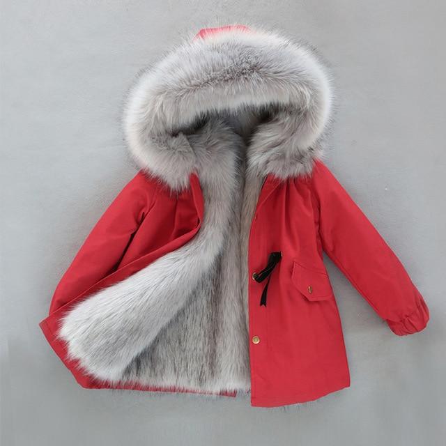 Fuzzy Cozy Parka Grey Lining