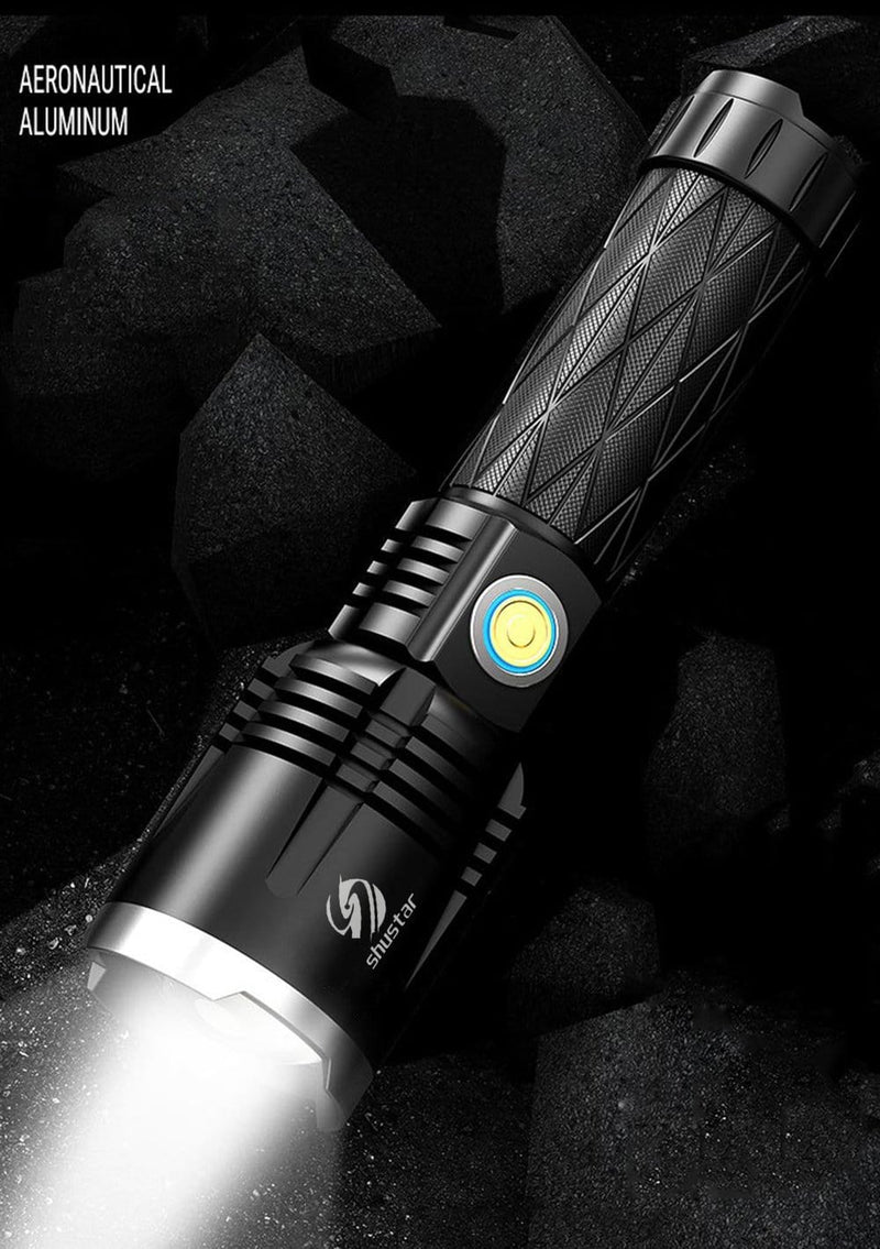 Rechargeable LED Flashlight with USB Port