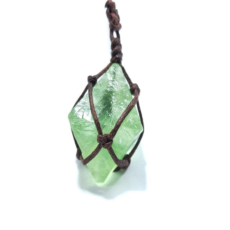 Fluorite Emerald Crystal Pendant