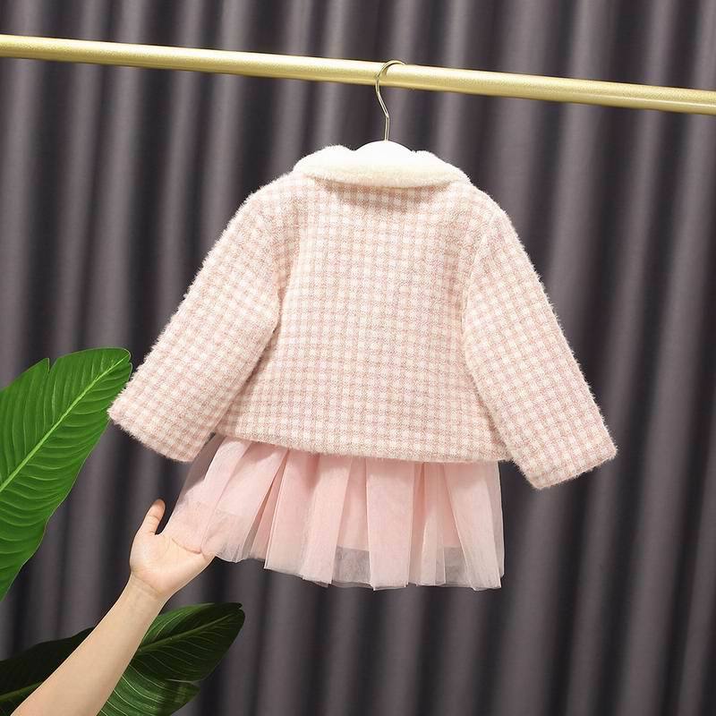 Millennial Pink Plaid Dress Set