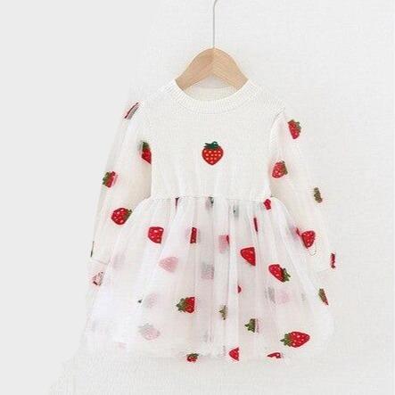 White Strawberry Dress